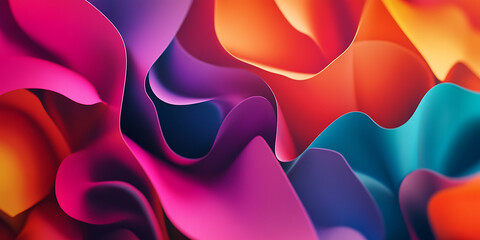 Obraz premium Ethereal Abstract 9-Light Background with a Colorful Gradient, Soft Blurry Motion, and Radiant Glow
