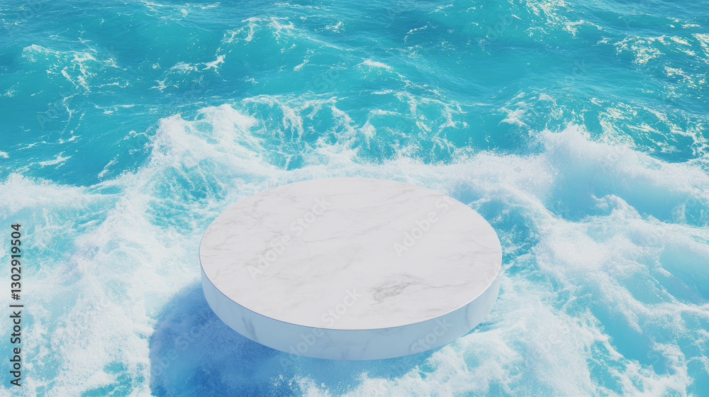 Aufkleber Modern display concept on ocean waves - ideal for design and creative projects