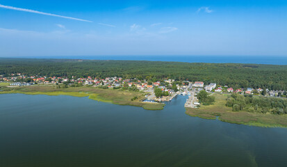 Kąty rybackie, a town on the coast of the Baltic Sea, northern Poland