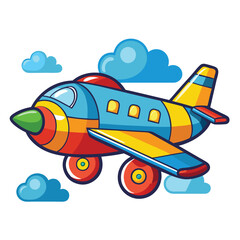 Aeroplan vector image on white background