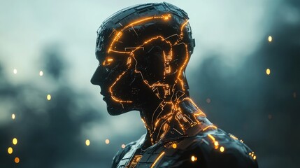 Cybernetic Humanoid: A futuristic vision of artificial intelligence
