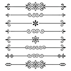 Intricate Decorative Line Dividers and Frame Borders