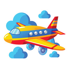 Aeroplan vector image on white background