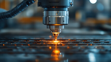 Laser precision engineers programming AI-powered smart laser etching machines, refining ultra-fine material engraving automation