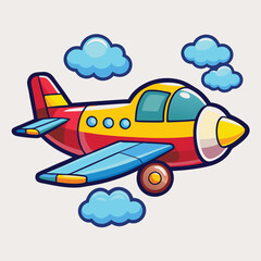 Aeroplan vector image on white background