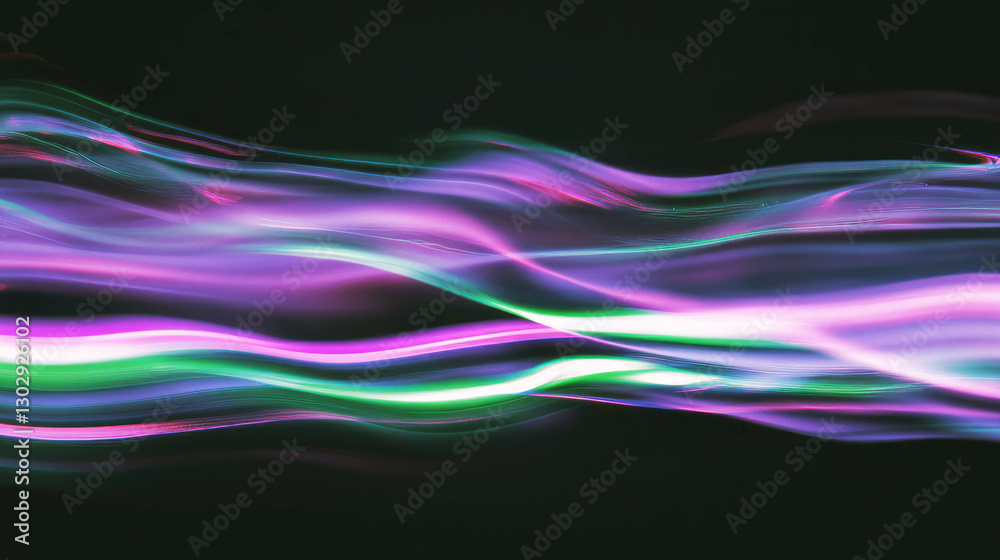 Poster Aurora borealis texture with flowing gradient for digital art and design