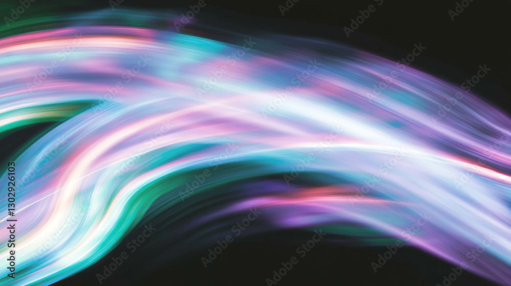Aufkleber mesmerizing aurora borealis overlay texture with flowing light patterns for creative design