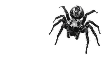 Obraz premium Black and white spider illustration