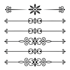 Sophisticated Line Divider Set Artistic Border Elements