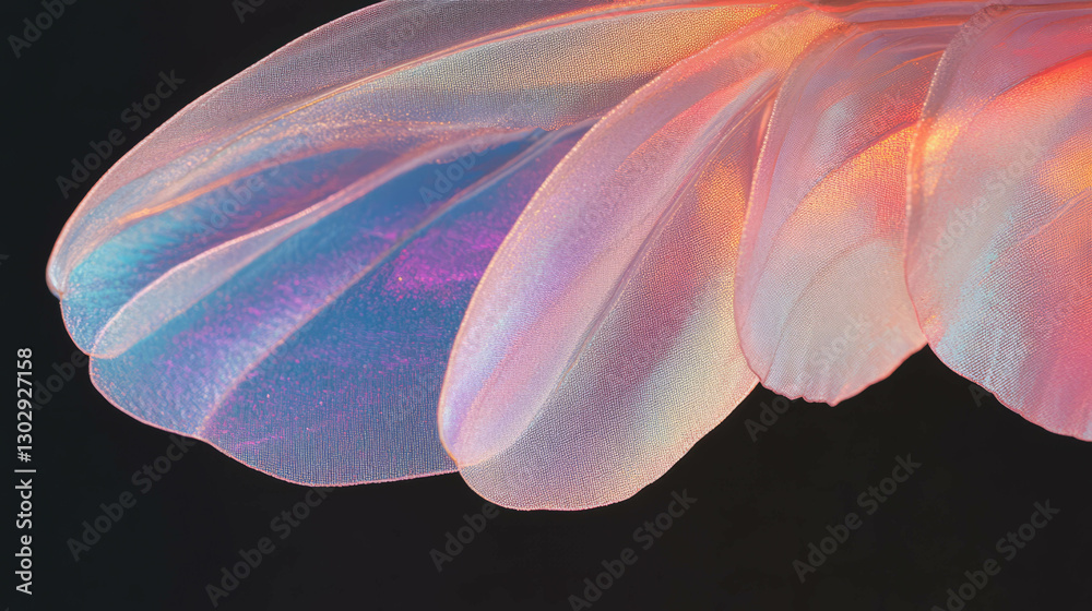 Poster abstract butterfly wings texture with iridescent colors for creative design