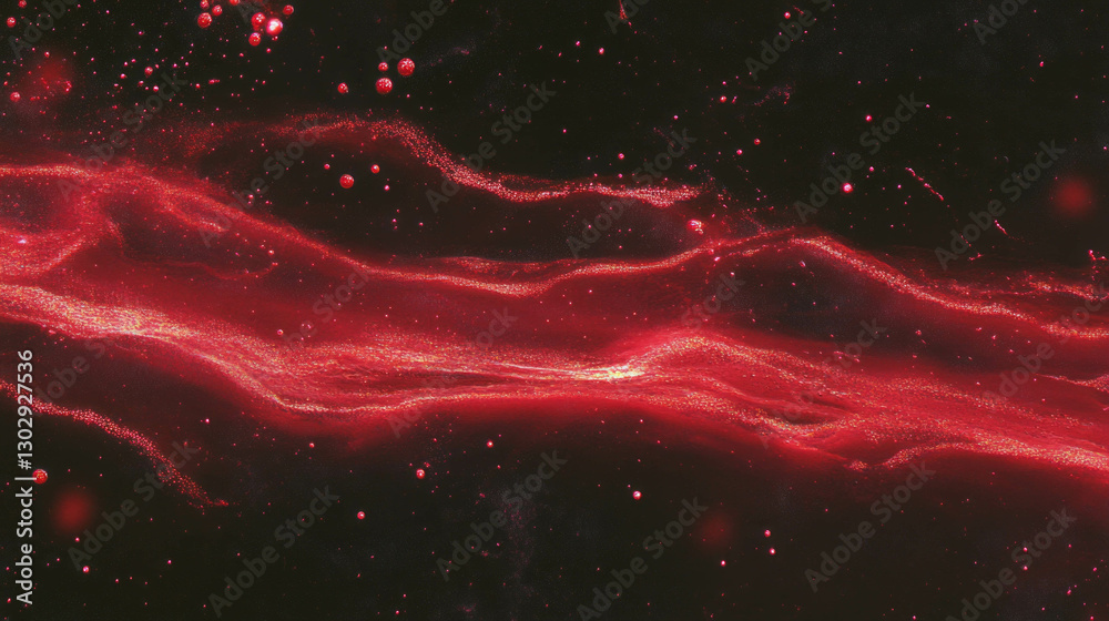 Poster vibrant cherry red soda texture with bubbling effect for creative background design