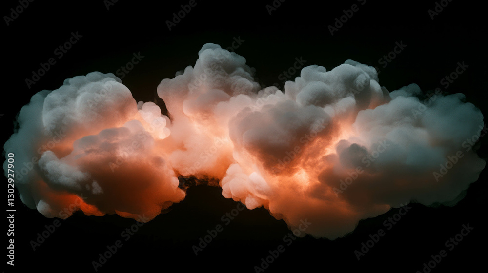 Poster dramatic clouds illuminated by moonlight for creative background use