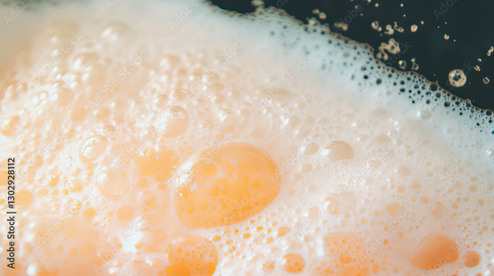 Poster refreshing coconut soda bubbles texture for creative design and backgrounds