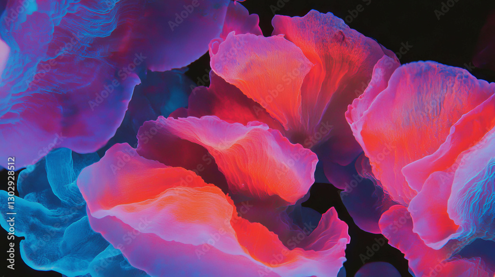 Poster vibrant coral reef overlay texture with intricate structures for design