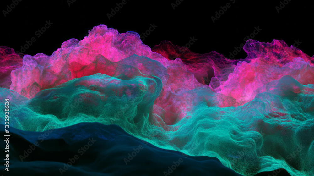 Poster vibrant coral reef texture with intricate structures for creative design