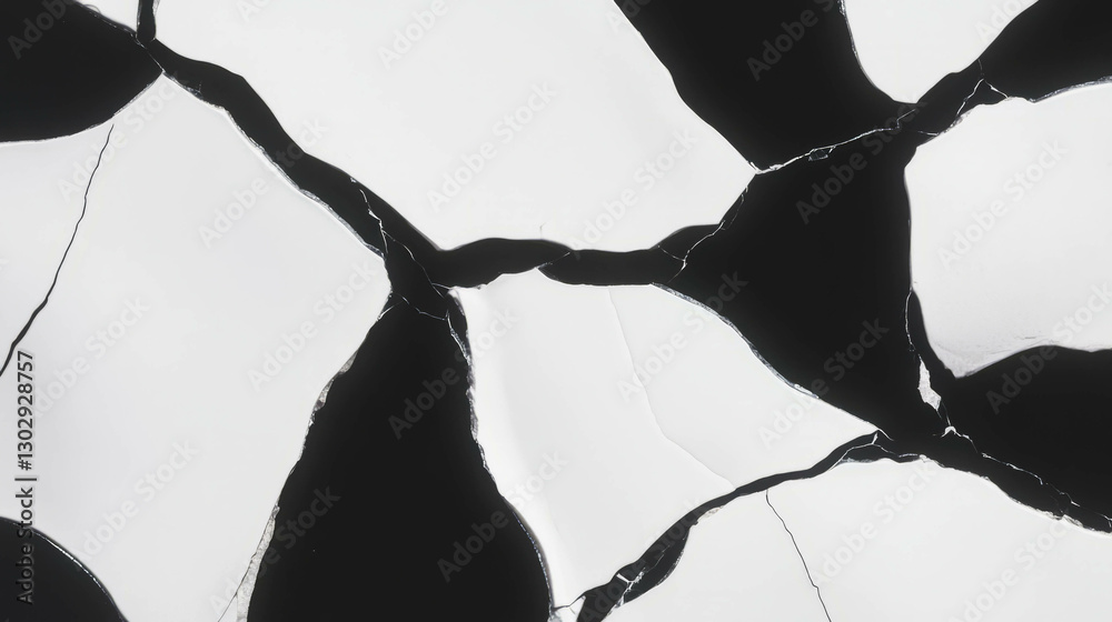 Poster cracked porcelain texture with fine lines for artistic design projects