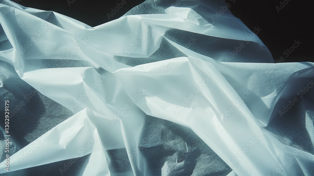 Aufkleber Elegant overlay texture of crumpled paper with sharp folds for design projects and creative presentations