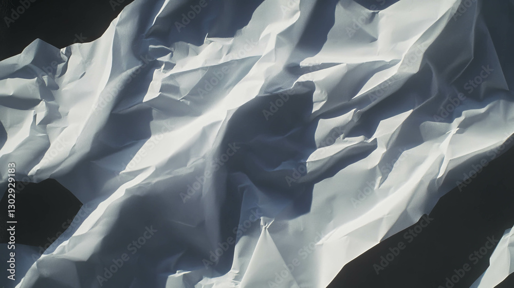 Poster Abstract crumpled paper texture with sharp folds for creative design projects