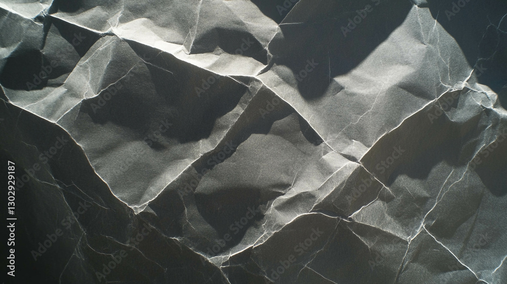 Poster Abstract overlay texture of crumpled paper with sharp folds for design backgrounds