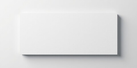 Blank rectangular card mockup on white background for design presentation and branding projects