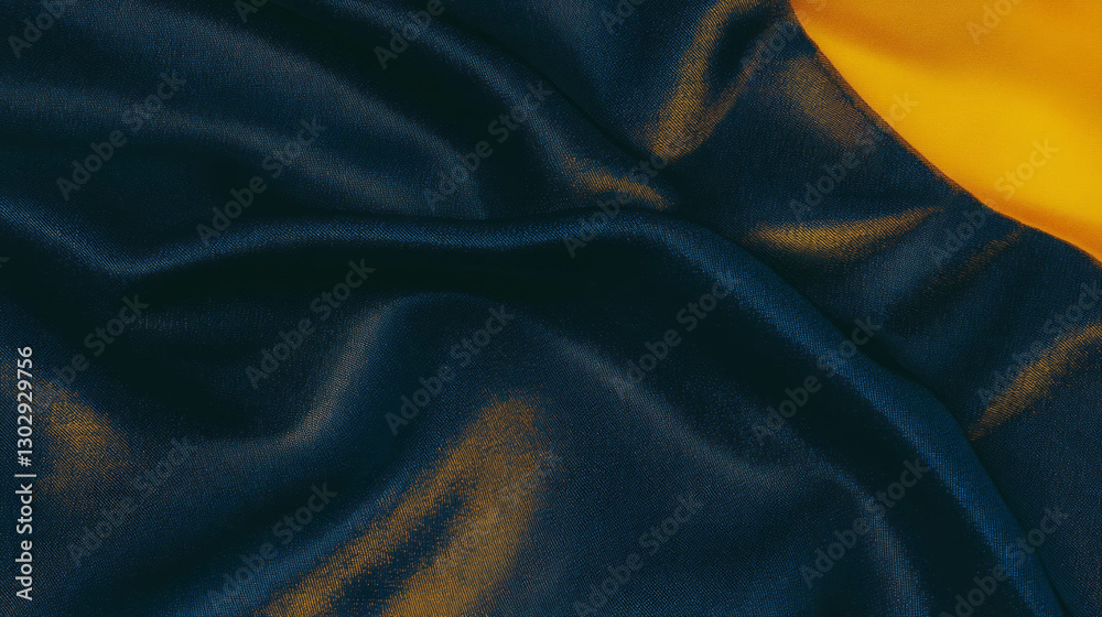 Poster dark blue denim fabric texture overlay with textured surface for design and print
