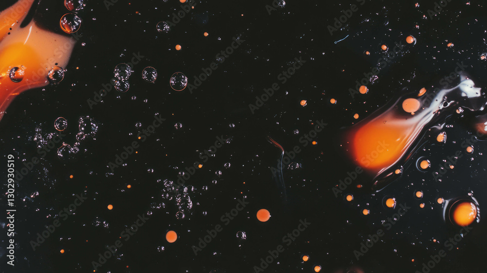 Poster fizzy cola texture with rising bubbles for beverage design