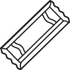 candy bar line art, black outline, vector and illustration, coloring book page line art drawing