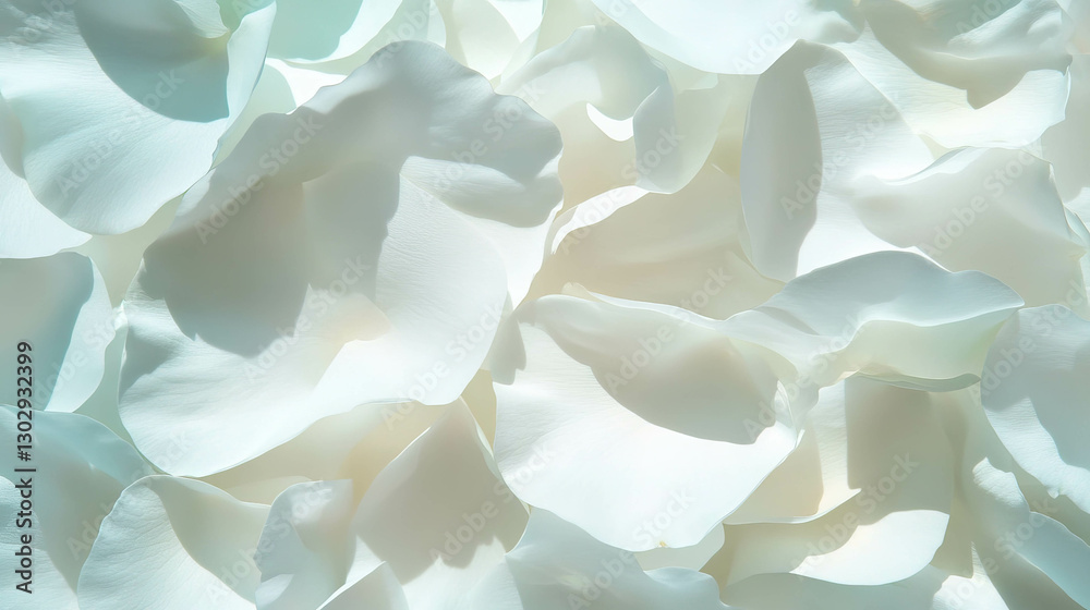 Poster overlay texture of delicate scattered flower petals for design projects