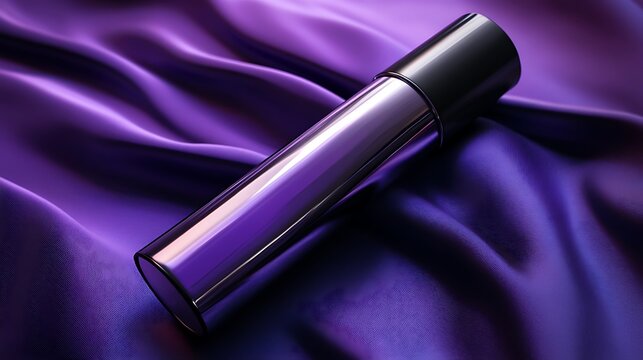 Purple Glowing Tube on Silk / シルク上の紫色の光るチューブ
