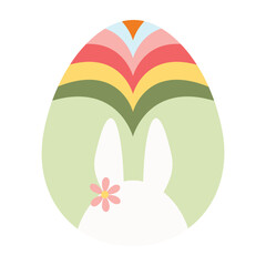 Colorful Easter Egg Illustrations with Patterns, Bunnies, and Flowers
