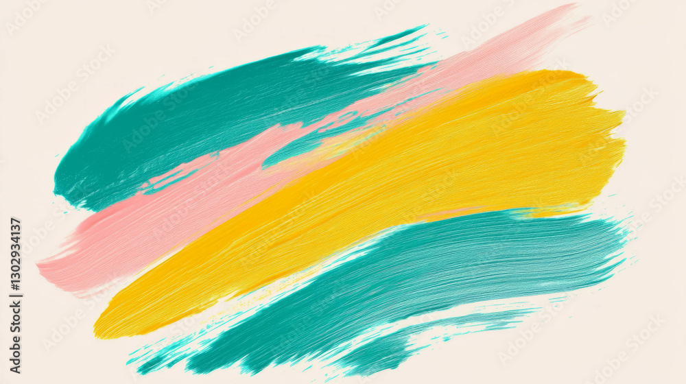 Poster vibrant abstract composition with colorful dry brush strokes for artistic design