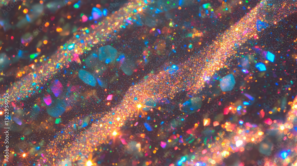 Poster sparkling overlay texture of colorful glitter for creative background design