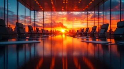 3D animated debate in a conference room, professionals exchanging innovative strategies