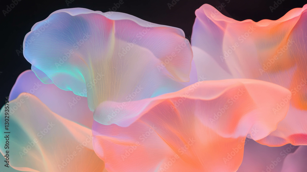Poster abstract overlay of soft flower petals with gentle texture