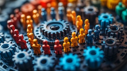 3D inclusive workplace scene with a diverse team engaged in a productive brainstorming session