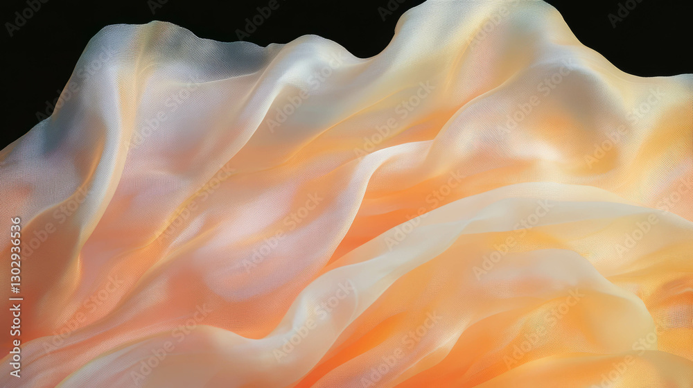 Poster Elegant flow of silk fabric with soft texture for luxurious design