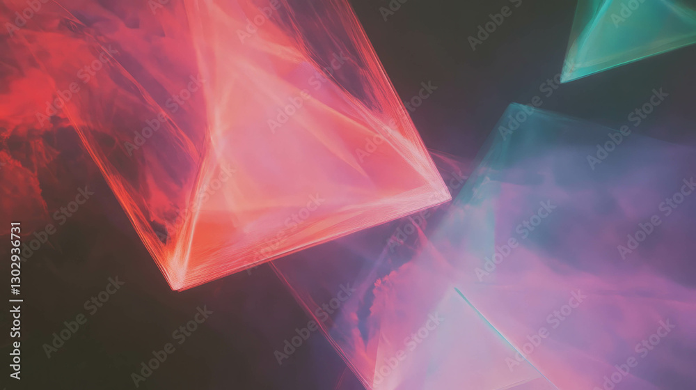Poster Abstract fractal patterns with vibrant colors for creative design projects