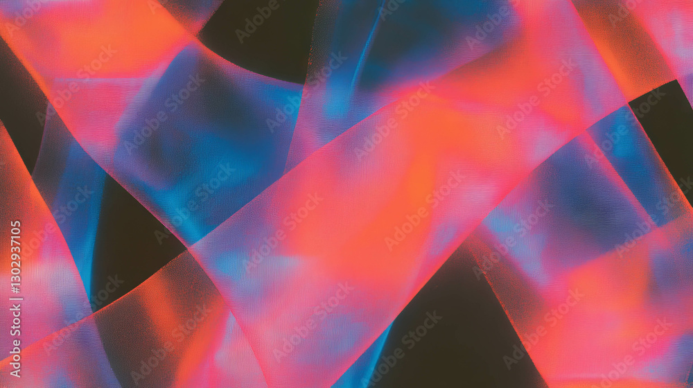 Poster Vibrant fractal patterns with complex overlay texture for artistic design