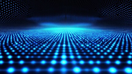 Fototapeta premium Abstract Glowing Blue Light Pattern Creates Digital Futuristic Background