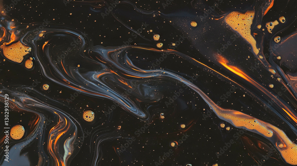 Poster Abstract overlay texture with ginger ale bubbles and swirling patterns for creative design