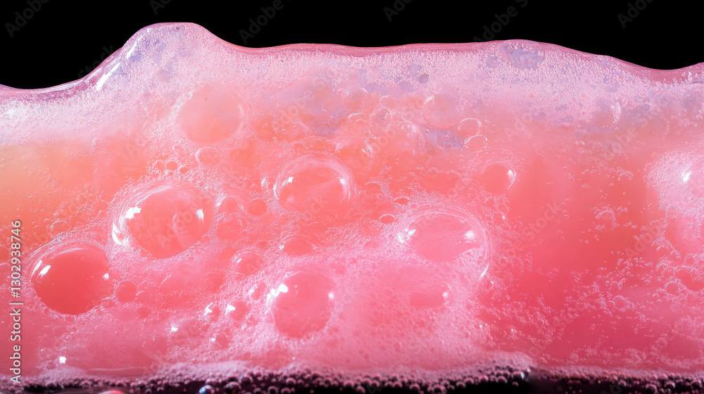 Poster vibrant guava soda texture with bubbles for creative design