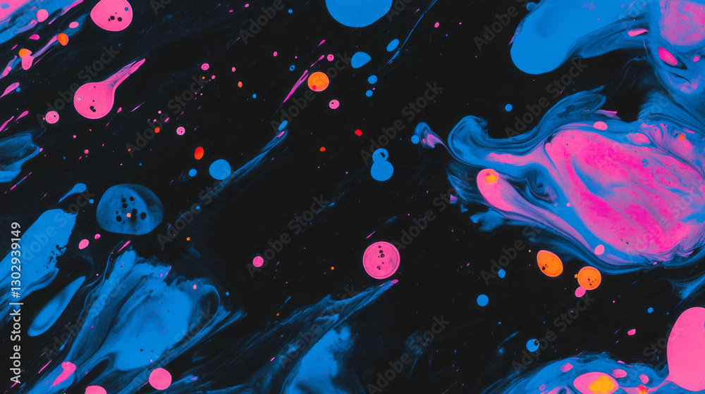 Poster vibrant abstract ink splatters and drips texture for creative design