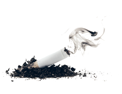 Smoking Cigarette isolated on white background.PNG