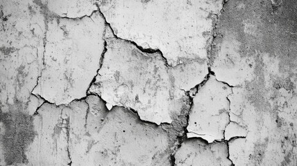 Obraz premium Crumbled wall surface texture cracked paint detail abstract.