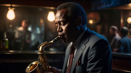 Man playing saxophone