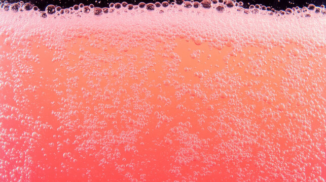 Refreshing rhubarb soda texture with bubbles for beverage design