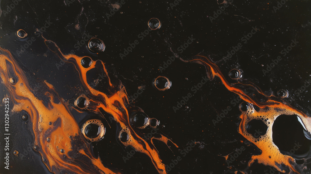 Poster abstract sarsaparilla texture with vivid swirls and bubbles for creative design