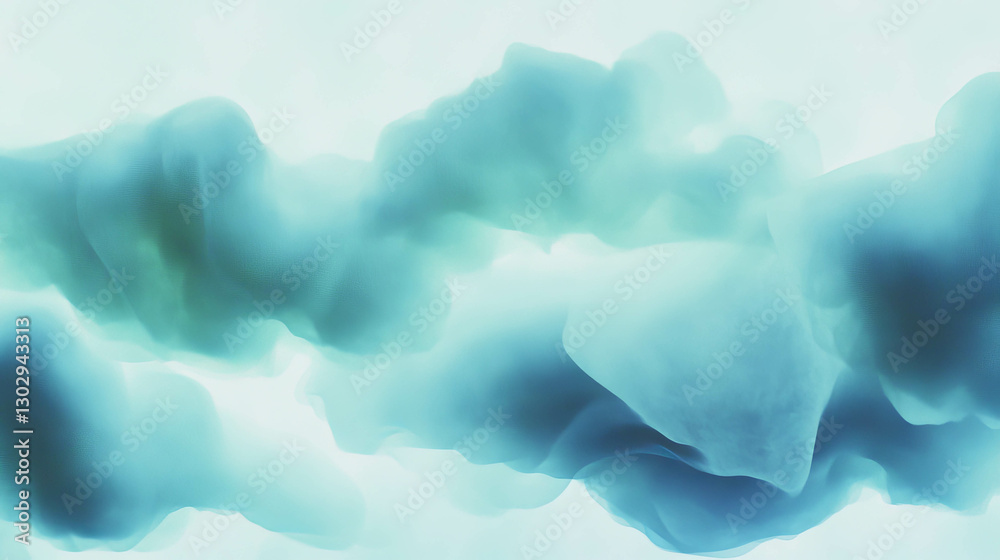 Aufkleber ethereal cloud formations with abstract overlay design for artistic backgrounds