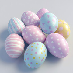 Obraz premium create a image of pastel easter eggs, high quality