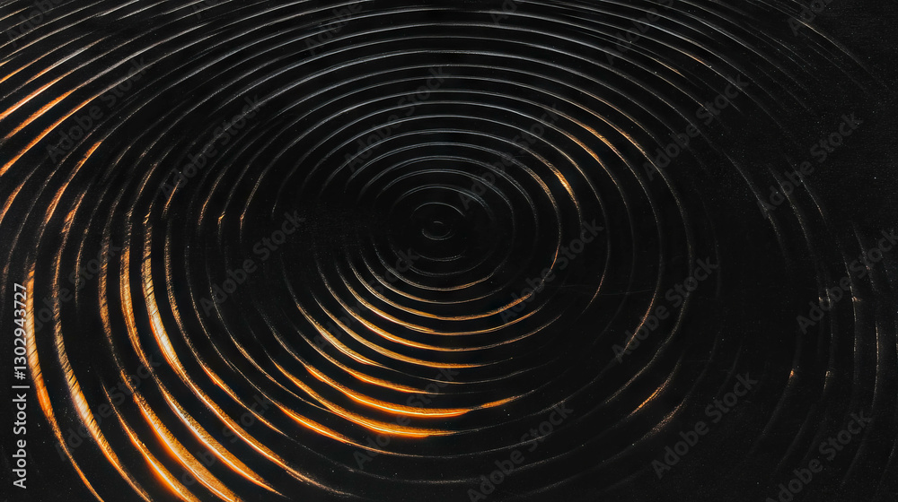 Poster Abstract overlay texture of concentric circles resembling tree rings for design and art projects